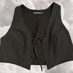 Y2K inspired pinstripe punk rock vest